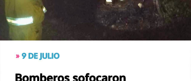 Bomberos sofocaron un incendio durante la madrugada