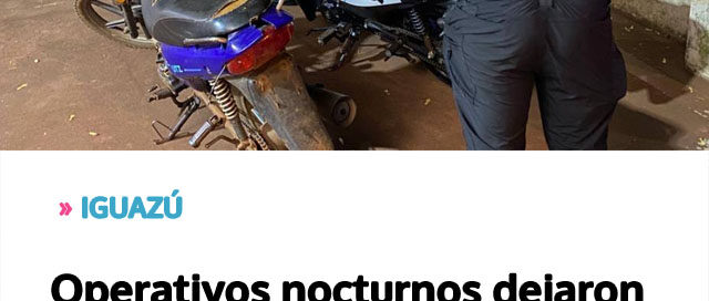 Operativos nocturnos dejaron detenidos, actas de infracción y elementos secuestrados